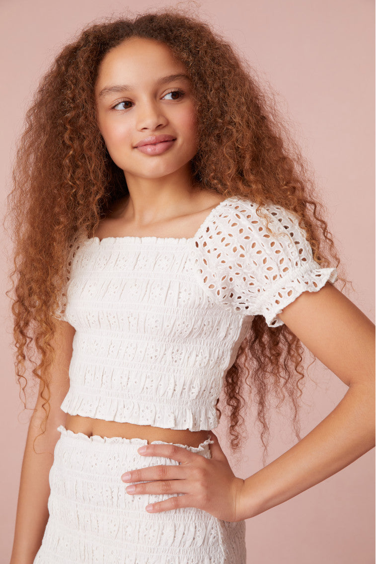 Girls Remina Smocked Top-keyifs