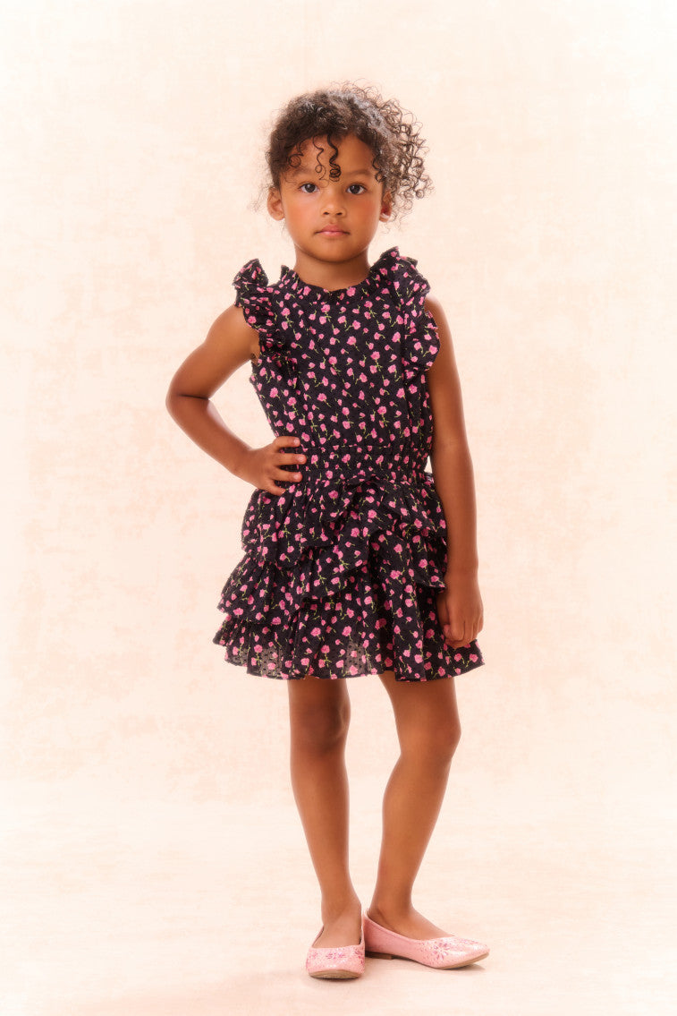 Girls Janelly Cotton Floral Dress-keyifs