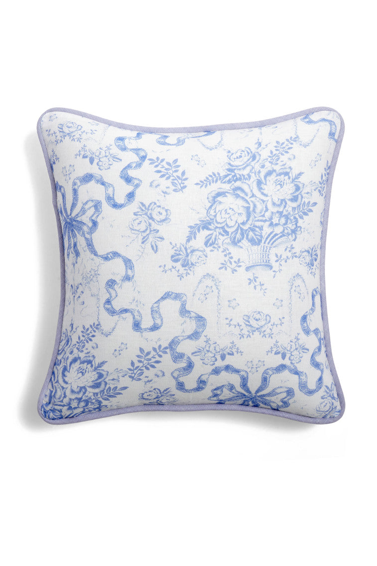 Linen Throw Pillow - BLISSFUL BLUE-keyifs