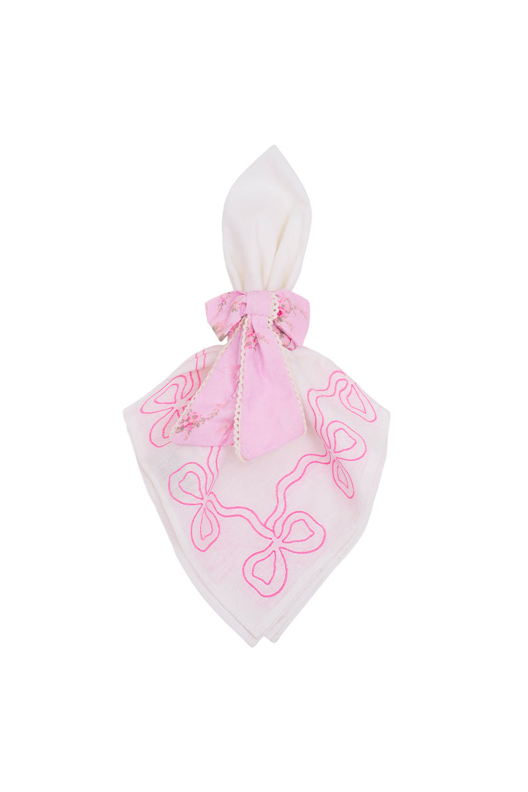 Bow Napkin Rings Set Of 4 - BALLET MEADOW-keyifs