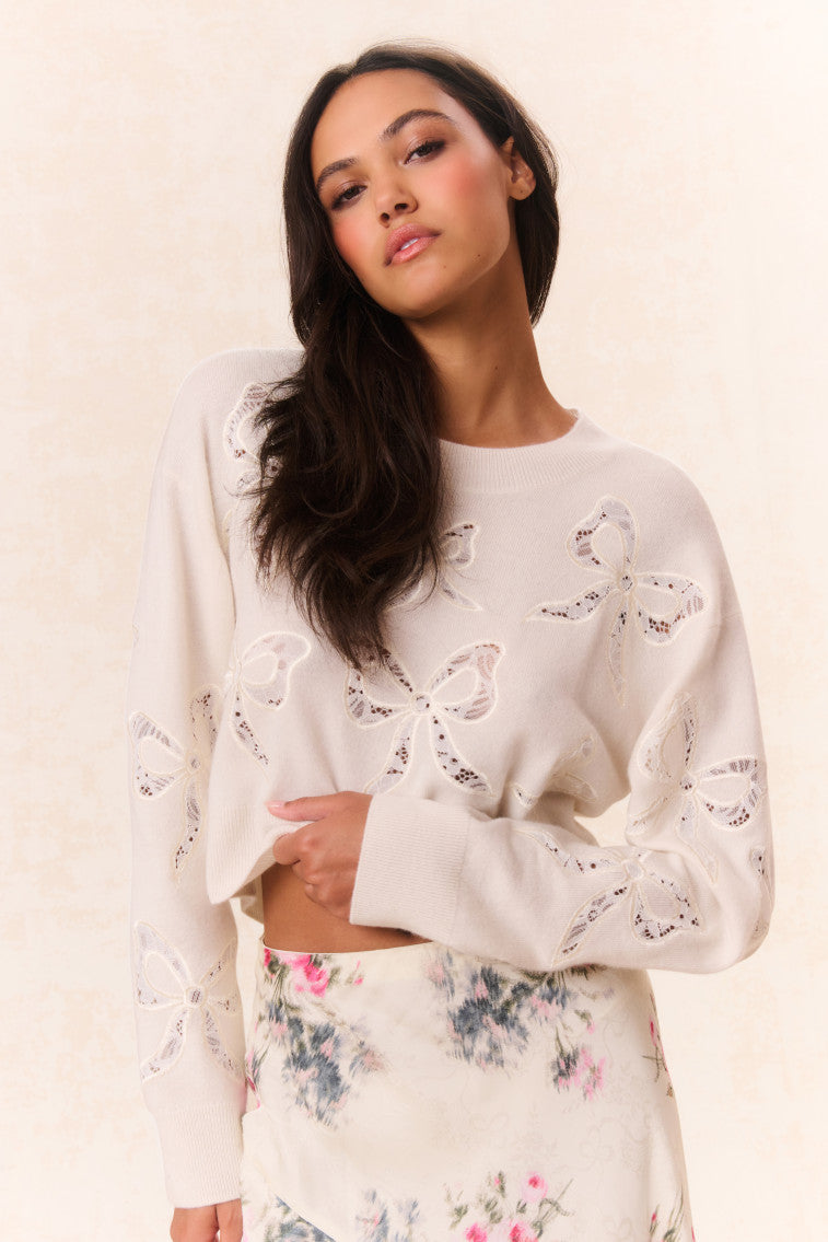 Parson Bow Print Pullover-keyifs