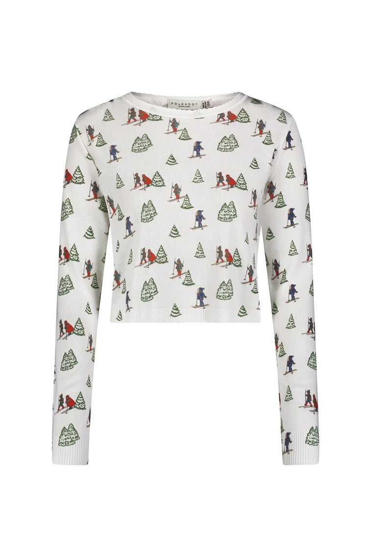 Polka Dot England Nell Crop Slouchy Top-keyifs