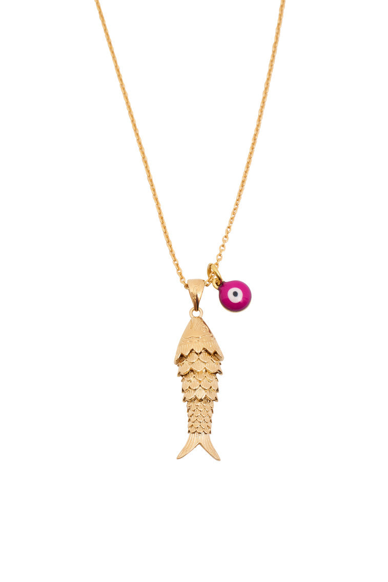 Hypso Fish And Eyes Necklace-keyifs