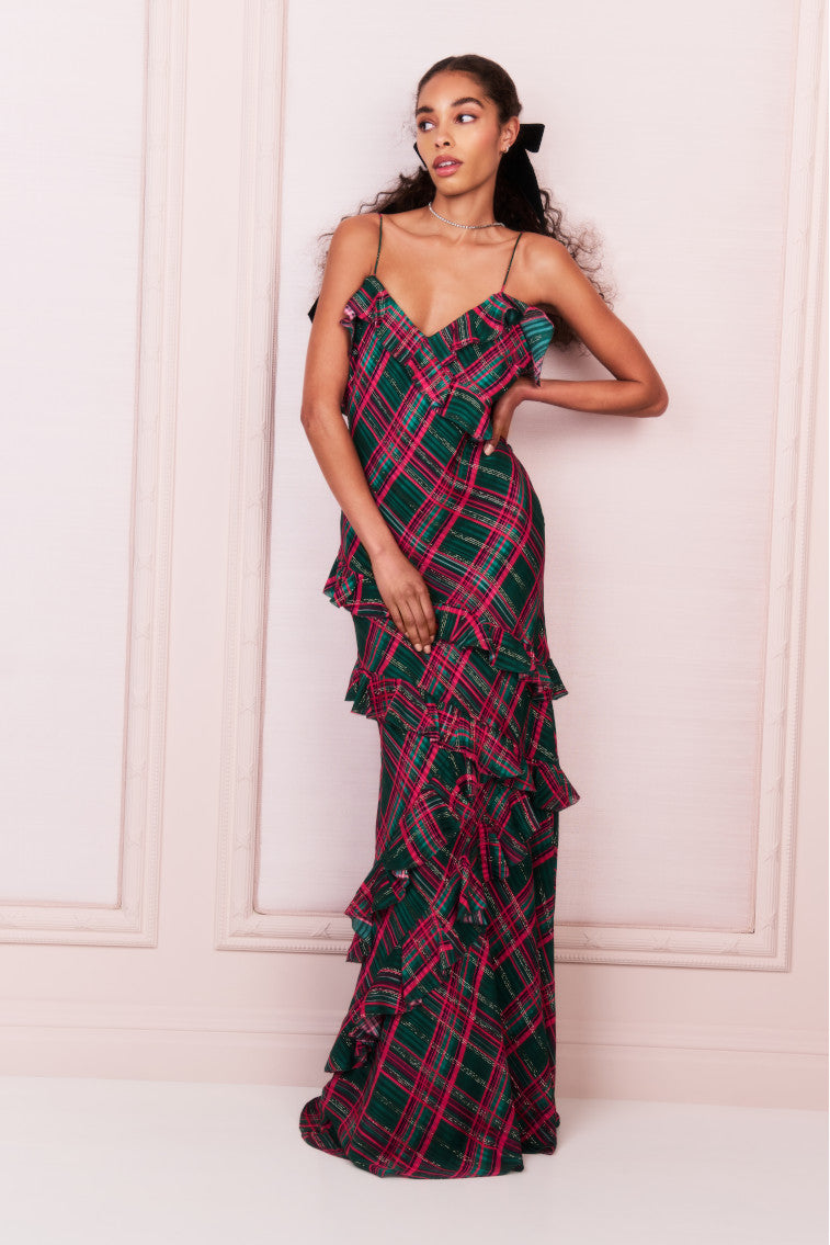 Rialto Silk Tartan Dress-keyifs