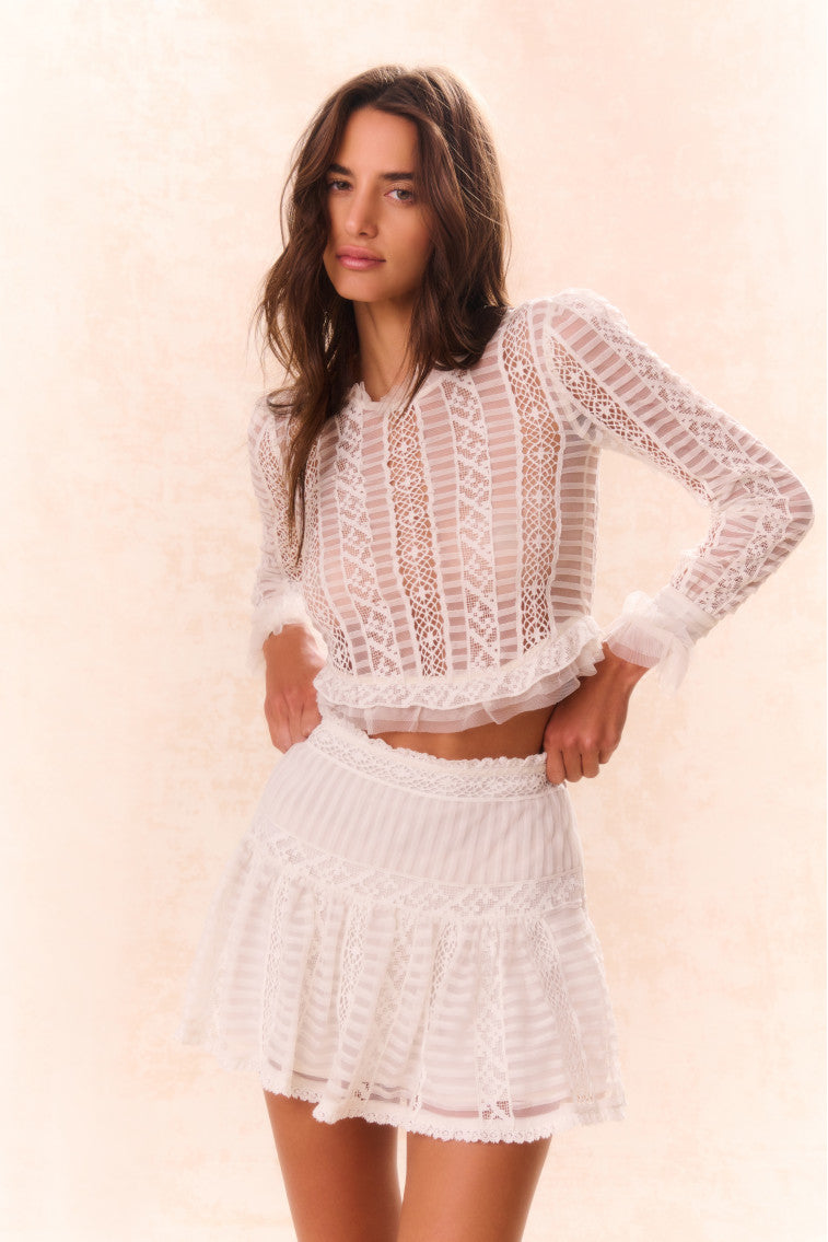 Rubyanne Crochet Lace Mini Skirt-keyifs
