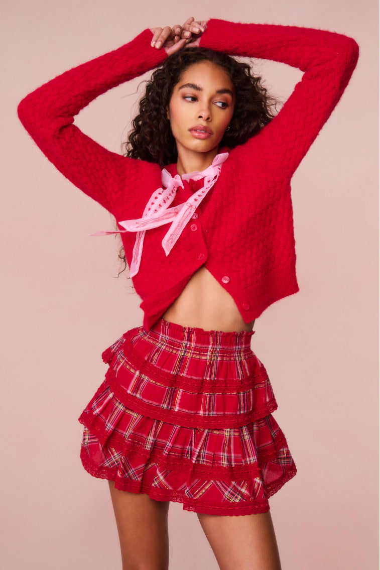 Ruffle Mini Tartan Skirt-keyifs