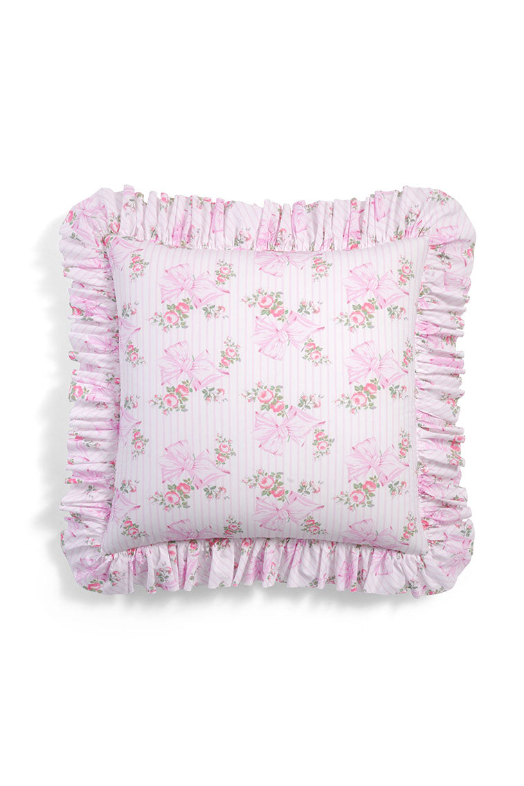Ruffle Throw Pillow- PINK MINT-keyifs