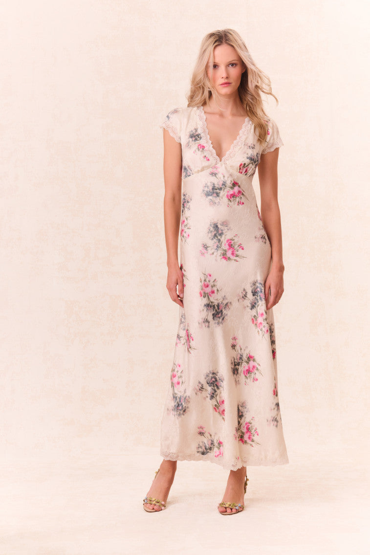 Theodore Printed Maxi Dress-FRENCH IVORY-keyifs