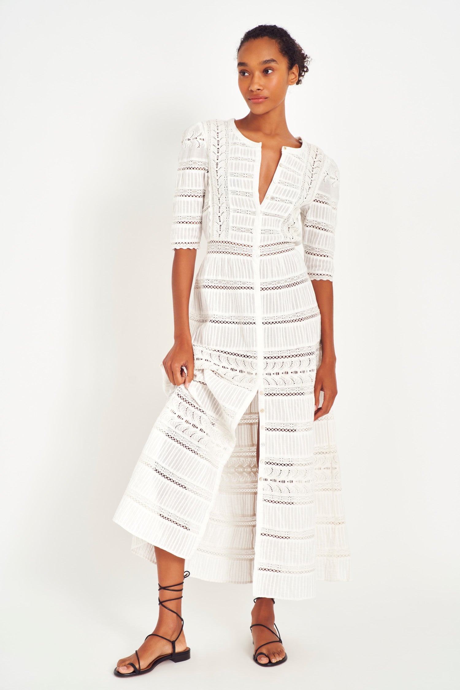 Flora Cotton Maxi Dress-keyifs