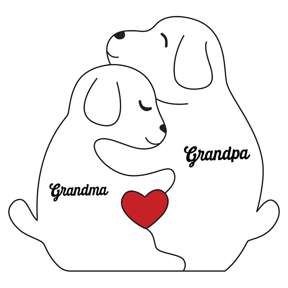 The Love Of A Family Is A Life's Greatest Blessing - Family Personalized Custom Puppy Shaped Wooden Art Puzzle