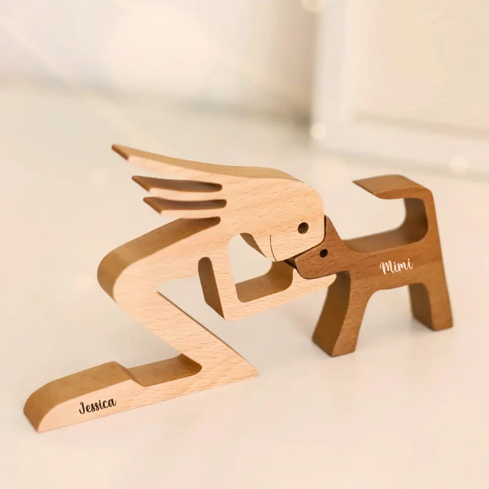 Personalized Custom Wooden Pet Carvings - The Love Between You And Your Fur-Friend