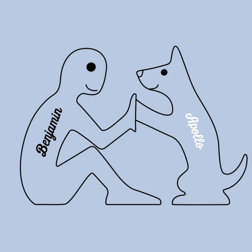 Because Of The Dog’s Joyfulness, Our Own Is Increased - Dog Personalized Custom Shaped Wooden Art Puzzle 