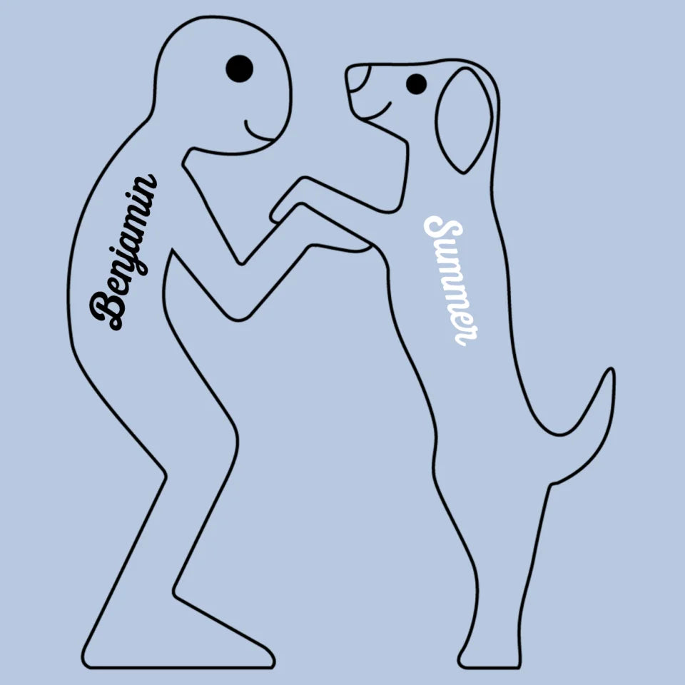 A Dog Wags Its Tail With Its Heart - Dog Personalized Custom Shaped Wooden Art Puzzle 