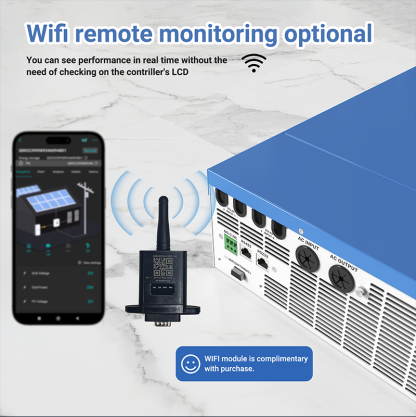 UK WAREHOUSE--ANENJI 11KW Hybrid Solar Inverter 48V 230VAC Photovoltaic Inverter Off Grid Tie Built in 160A Dual MPPT Solar Charge Controller PV 500V