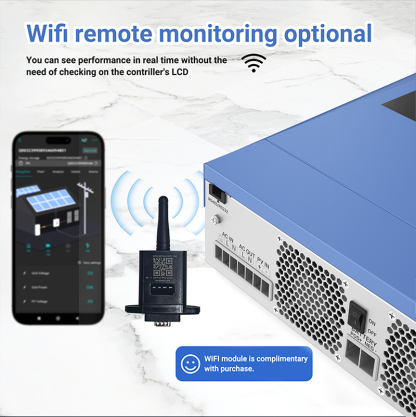 Ukraine Delivery Directly----ANENJI 4200W MPPT Hybrid Solar Inverter 4.2KW 24V On/Off Grid Photovoltaic Inverter 230VAC 100A Solar Charge Controller for PV 60-500V