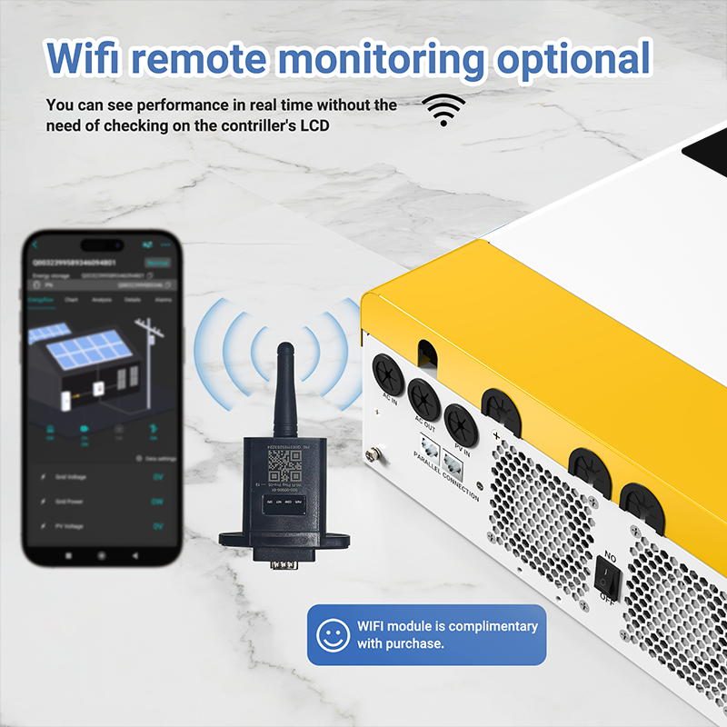 UK WAREHOUSE--ANENJI 6.2KW Hybrid Solar Inverter 48V 230VAC Photovoltaic Parallel 3-Phase Inverter Off Grid Tie Built in 120A MPPT Solar Charge Controller PV 500V