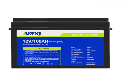 ANENJI 12V 100Ah 1280WH LiFePO4 Battery RV Boot Solar Golf Cart Battery Built-in BMS Grade Lithium Iron Phosphate Off-Road Off-grid