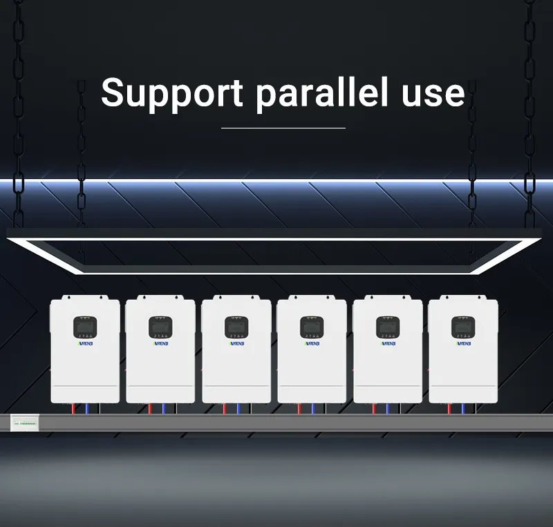 ANENJI 6.5KW 48V Hybrid Solar Inverter 110V Pure Sine Photovoltaic On Grid Off Grid Inversor PV 300V 150A MPPT Solar Charge Controller