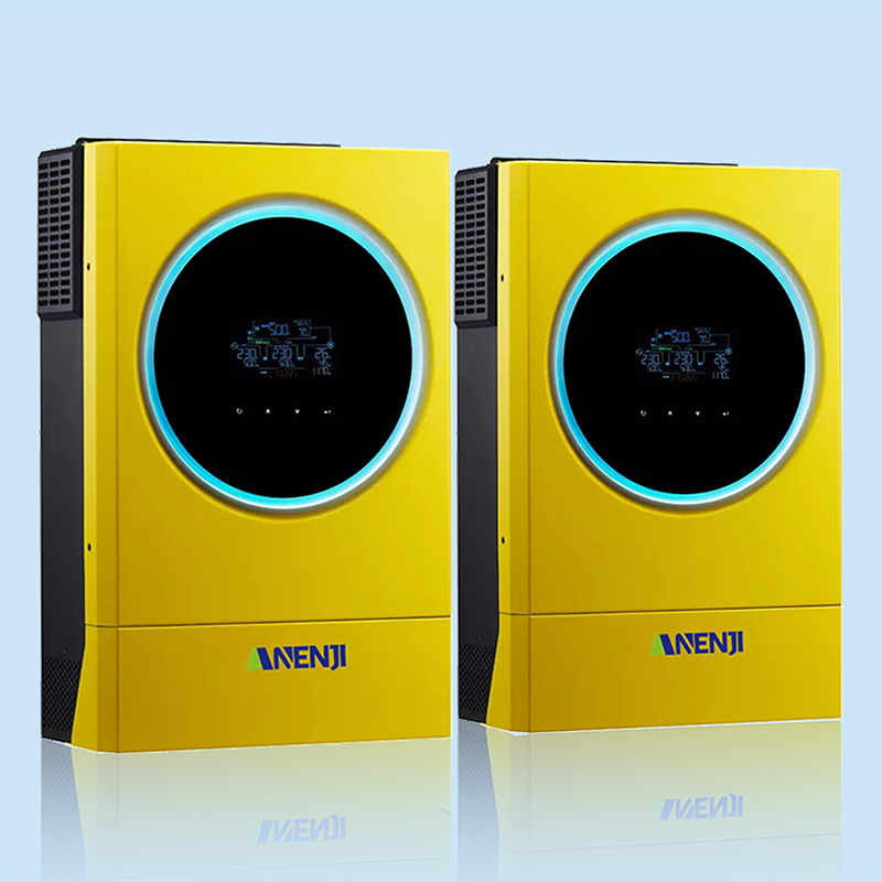 ANENJI 12KW Hybrid Solar Inverter 48V 220V Off Grid Tie Purse Sine Wave Dual Inverter Built-in 120A MPPT Solar Charger LED Ring Light