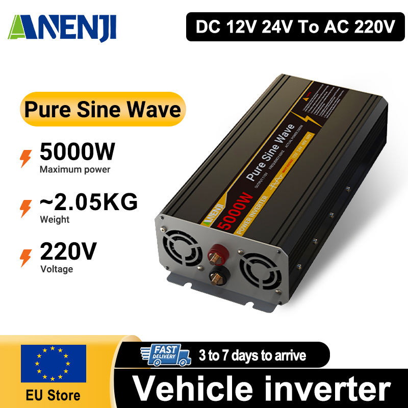 ANENJI 1000W/3000W/5000W/8000W 220V 12V/24V Pure Sine Wave Inverter Power Inverter 