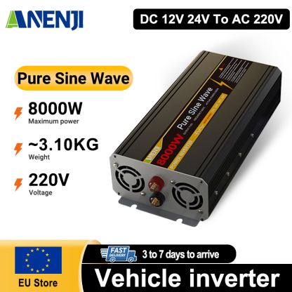 ANENJI 1000W/3000W/5000W/8000W 220V 12V/24V Pure Sine Wave Inverter Power Inverter 