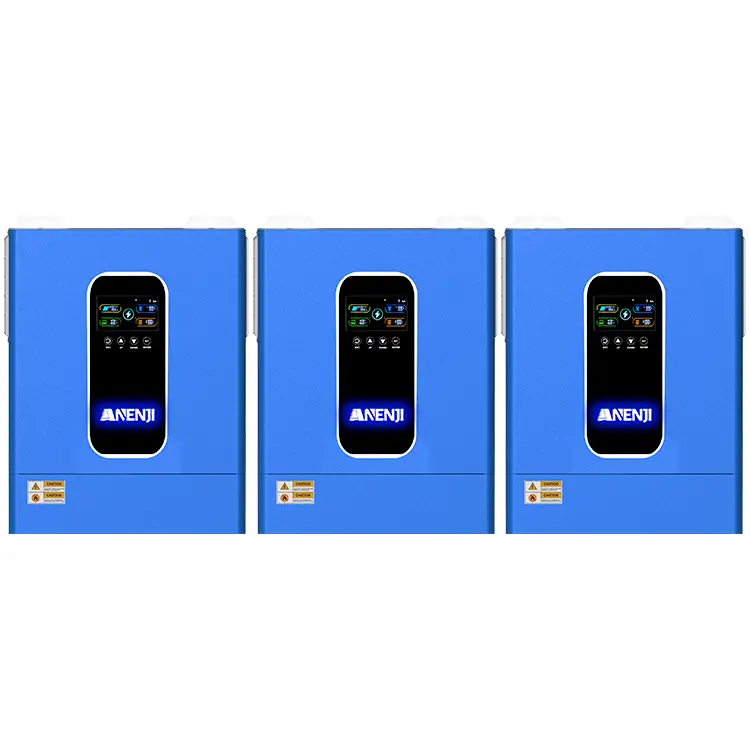 ANENJI 33KW 48V MPPT Hybrid Solar Inverter 230VAC Hybrid Grid Off-grid+ On-grid 160A Dual MPPT Charger 500Vdc 48Vdc WIFI BMS Support Pure Sine Wave and Parallel 3-Phase Inverter On grid Off grid 
