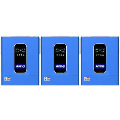 ANENJI 33KW 48V MPPT Hybrid Solar Inverter 230VAC Hybrid Grid Off-grid+ On-grid 160A Dual MPPT Charger 500Vdc 48Vdc WIFI BMS Support Pure Sine Wave and Parallel 3-Phase Inverter On grid Off grid 