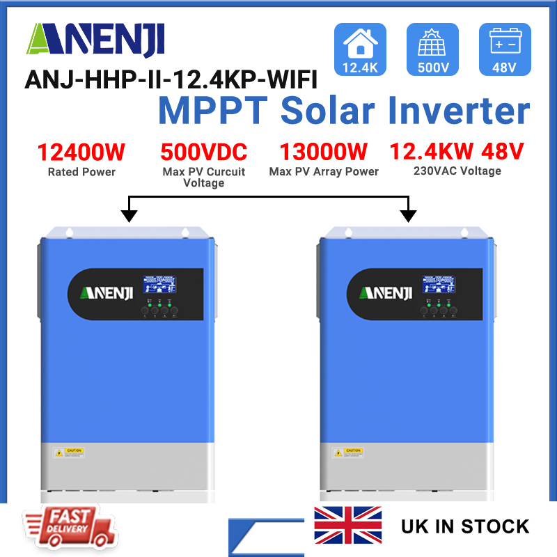 [Copy]ANENJI 12.4KW Parallel Hybrid Solar Inverter 48V MPPT Inverter 230VAC Pure Sine wave 120A Solar Charger RS485/232 with wifi PV 60-500VDC
