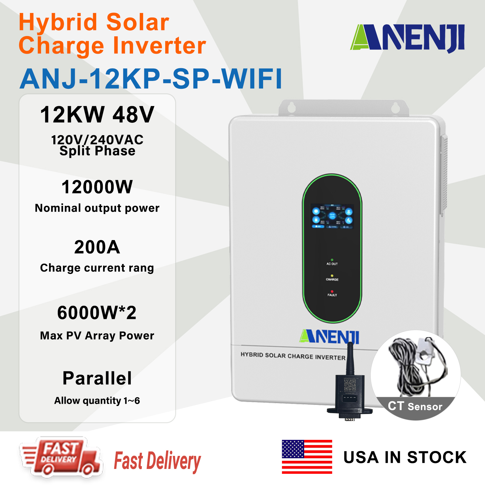 110Vac/240Vac All in One Solar inverter