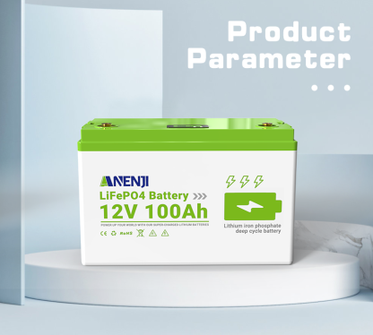 UK WAREHOUSE---ANENJI 12V 100Ah 1280WH LiFePO4 Battery RV Boot Solar Golf Cart Battery Built-in BMS Grade Lithium Iron Phosphate Off-Road Off-grid