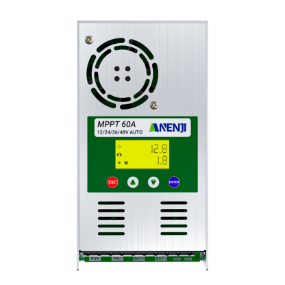 ANENJI 60A MPPT Solar Charge Controller Battery Charger 12V 24V 36V 48V Auto for Vented Sealed Lead Acid Lithium Battery Solar Panel