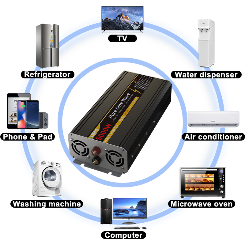 ANENJI 1000W/3000W/5000W/8000W 220V 12V/24V Pure Sine Wave Inverter Power Inverter 