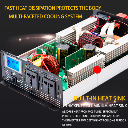 ANENJI Pure Sine Wave Inverter DC 3000W 12V 24V 48V AC 220Vac Power 3000W Car Inverter Converte with LED Display