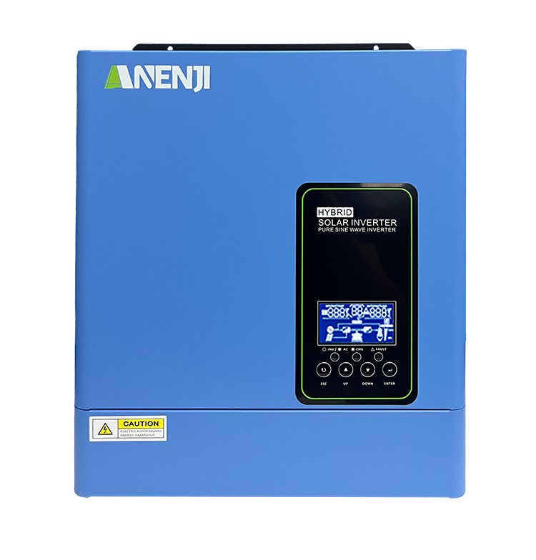 USA WAREHOUSE--ANENJI 3KW 24V 110/120V Off grid Inverter Pure Sine Wave MPPT Solar Charging Built in MPPT 100A Hybrid Inverter Home Inversor