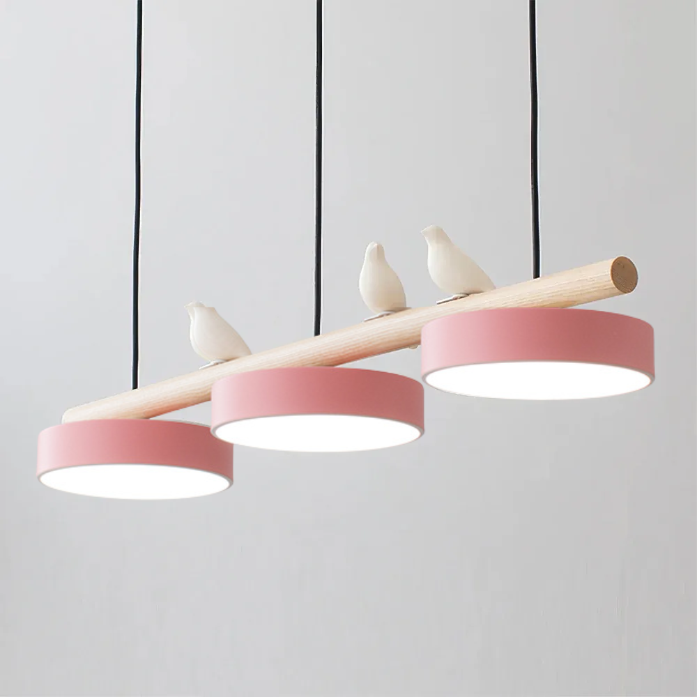 Morandi Modern Metal Wood Resin Acrylic Pendant Light Dining Room Bedroom