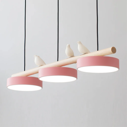 Morandi Modern Metal Wood Resin Acrylic Pendant Light Dining Room Bedroom