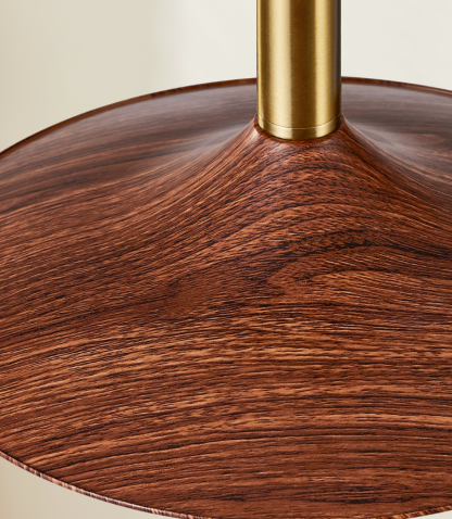 Carins Vintage Walnut Pendant Light Detail - Wood Grain Finish