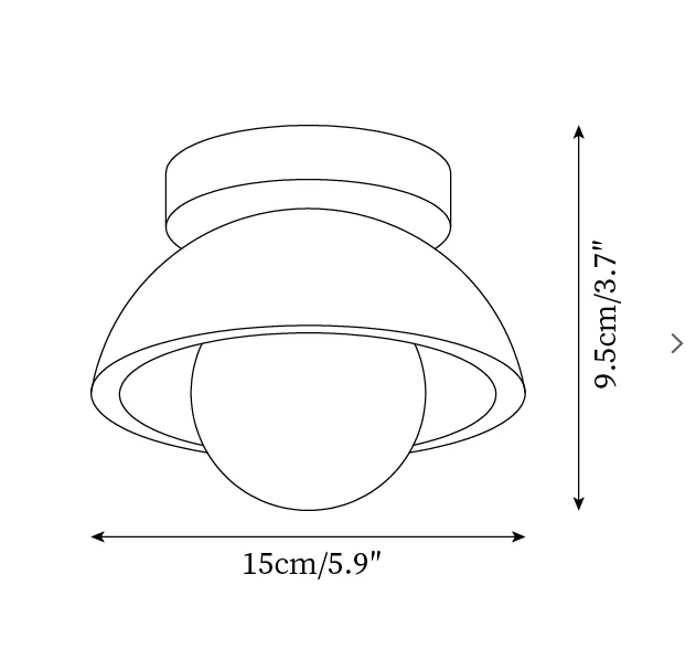 Zaid Minimalist Travertine Ceiling Light