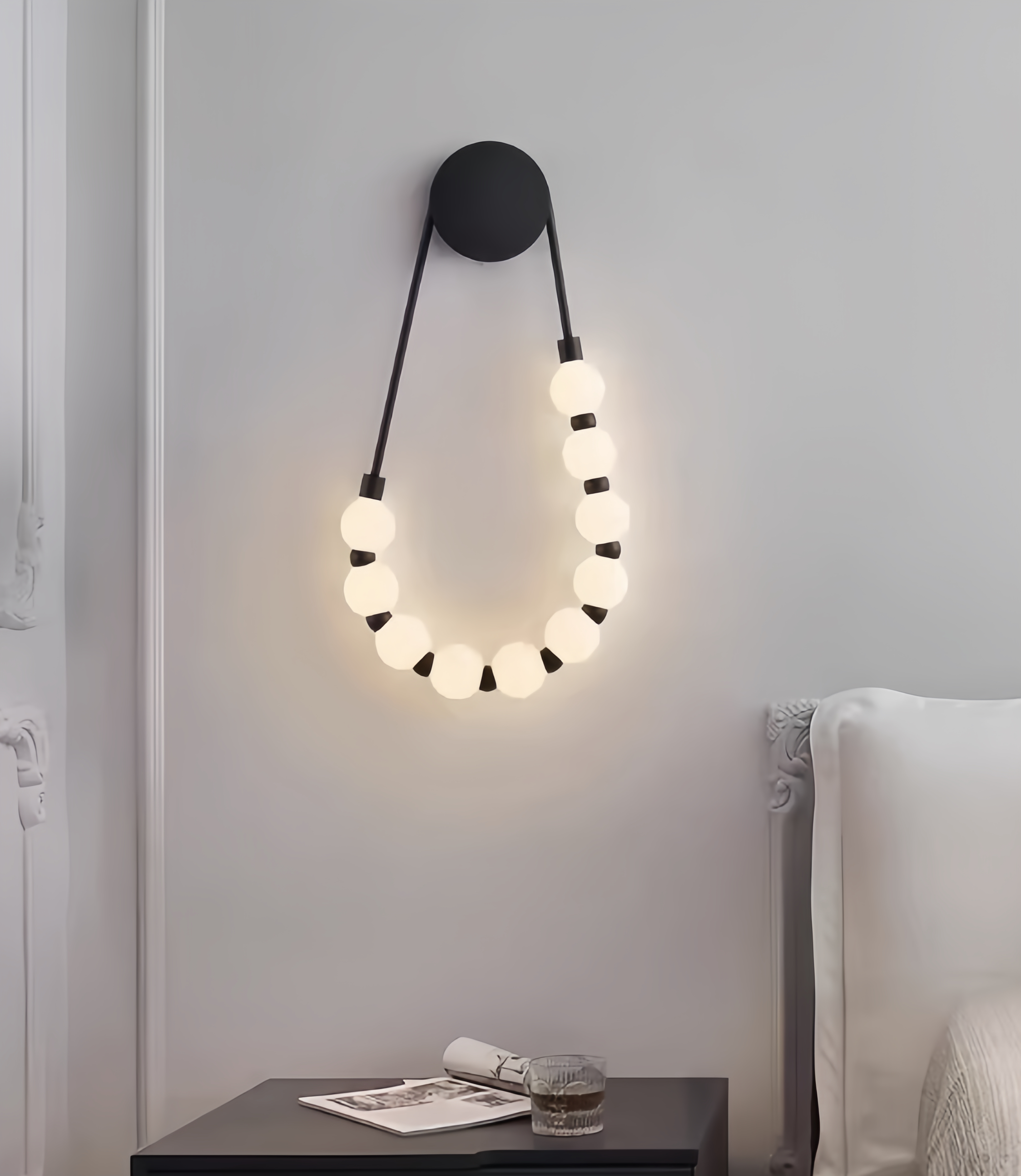 Valentina Modern Nordic Gold Metal Acrylic Wall Lamp Living Room