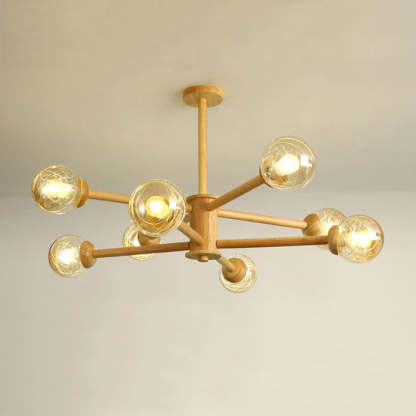 Ozawa minimalist wood and glass pendant light Ozawa Minimalist Bubble Wood/Glass Pendant Light