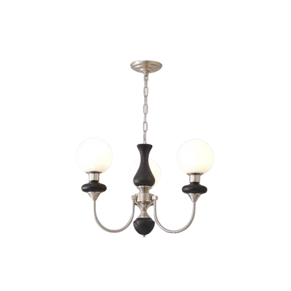 Modern Silva Chandelier - Globe lights and metal design