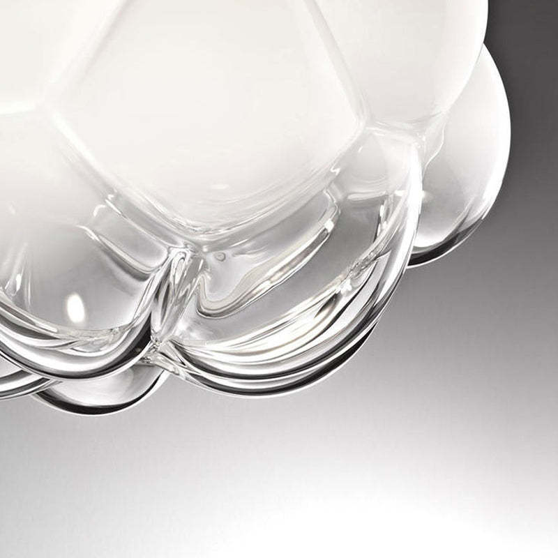 Close-up of cloud glass pendant light detail