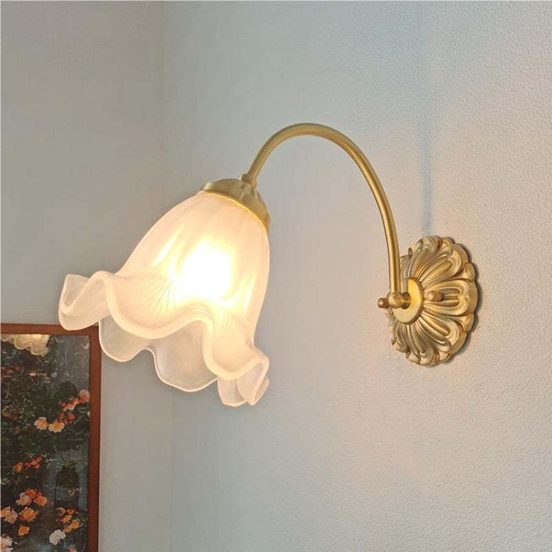 Bella LED Wall Lamp - Gold Metal Flower Design