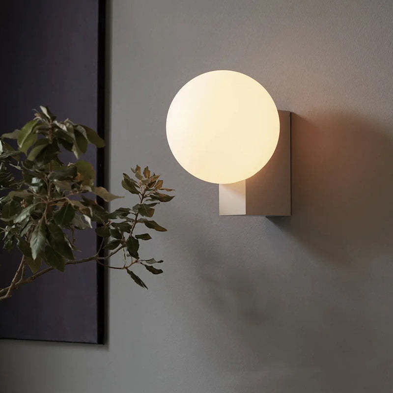 Valentina Wall Lamp - White Globe Light Fixture