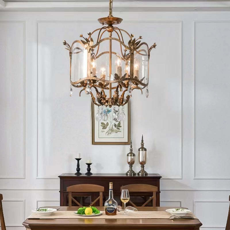 Silva Vintage Cage Pendant Light over Dining Table