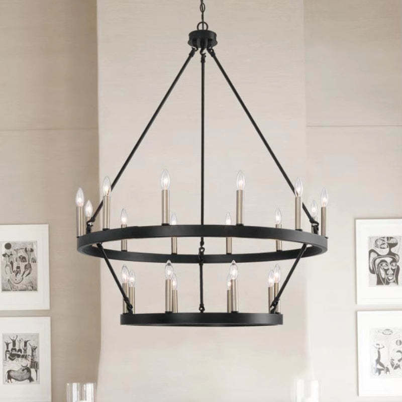 Modern Silva chandelier with LED lights, perfect for living room decor