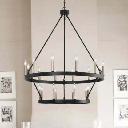 Modern Silva chandelier with LED lights, perfect for living room decor