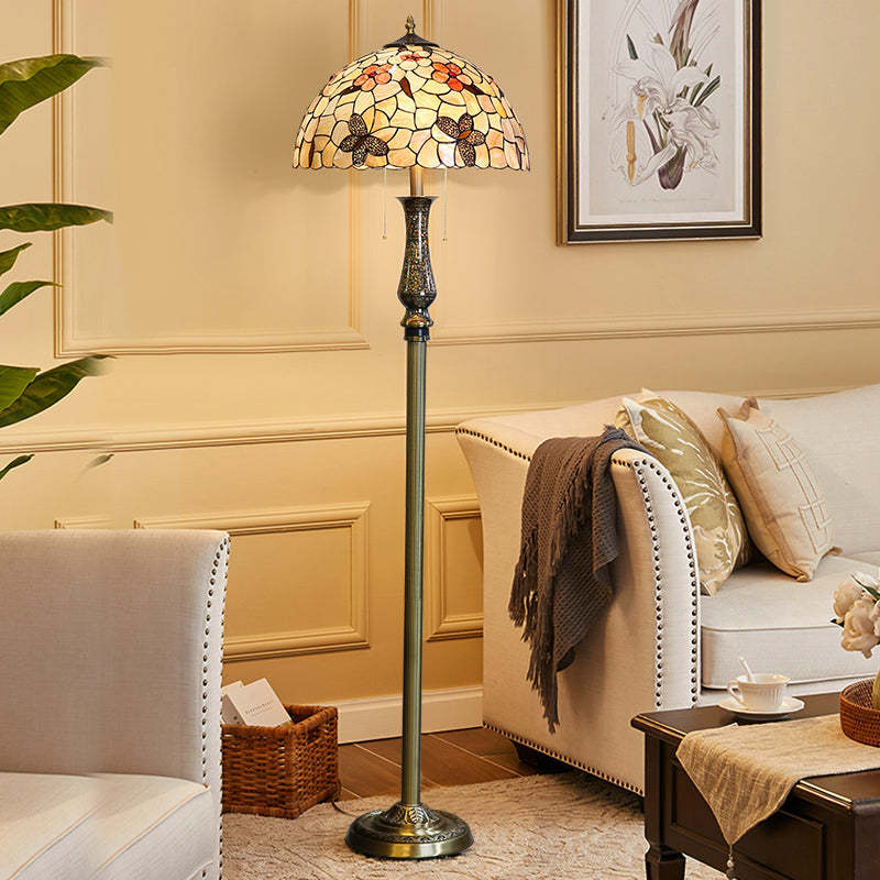 Alessio Butterfly Flower Metal Floor Lamp in living room