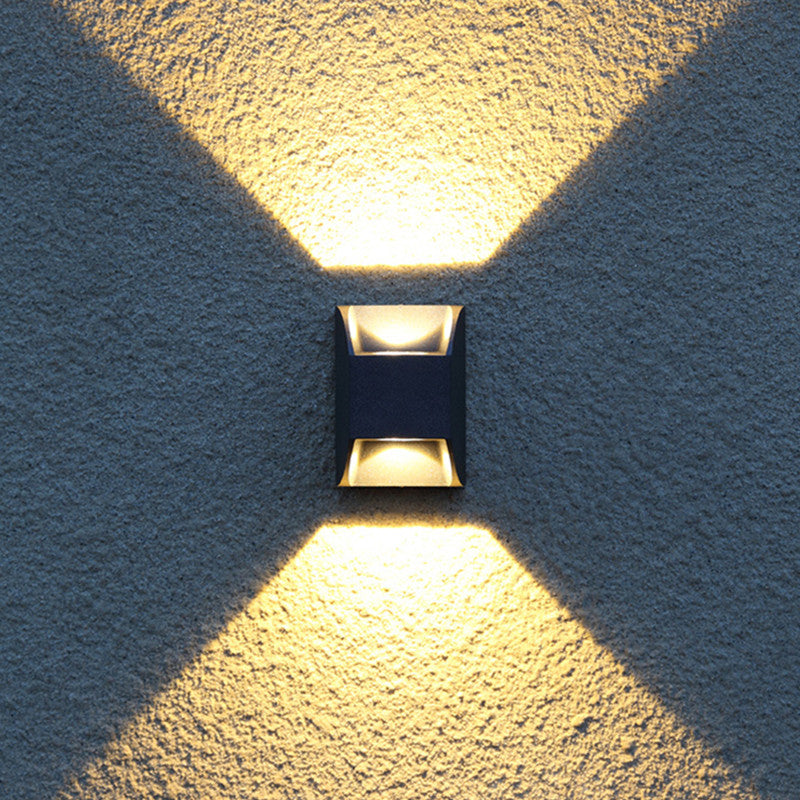 Minimalist Outdoor Wall Lamp with Up Down Lighting