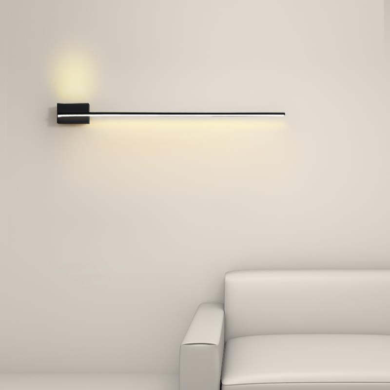 Black LED Vanity Light, Modern Metal Wall Lamp